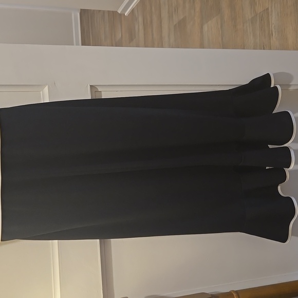 Express Black Midi Dress with Cream Accents - Picture 11 of 12